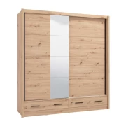 ΝΤΟΥΛΑΠΑ ΜΕ ΚΑΘΡΕΦΤΗ ALBI PLUS 205 2F OG ARTISAN OAK ΧΡΩΜΑ 205x60x216εκ