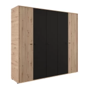ΝΤΟΥΛΑΠΑ AVIGNON 5K h211 ARTISAN OAK-ΜΑΥΡΟ ΧΡΩΜΑ 228x55x211εκ