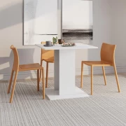ΤΡΑΠΕΖΙ ΤΡΑΠΕΖΑΡΙΑΣ CAPUA ΛΕΥΚΟ ΧΡΩΜΑ 80x80x76εκ
