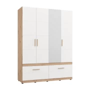 ΝΤΟΥΛΑΠΑ DILLON 4K2F1O h207 ARTISAN OAK-ΛΕΥΚΟ 155x52x208εκ