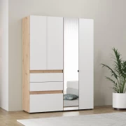 ΝΤΟΥΛΑΠΑ ARDERIN 4K3F1O h207 ARTISAN OAK-ΛΕΥΚΟ 155x52x208εκ