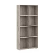 ΒΙΒΛΙΟΘΗΚΗ-ΡΑΦΙΕΡΑ Fylliana Smart 8P GREY OAK ΧΡΩΜΑ 74x25x146εκ