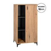 ΒΙΤΡΙΝΑ Fylliana Alba ARTISAN OAK-ΜΑΥΡΟ 68x40x134εκ