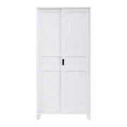 ΜΕΤΑΛΛΙΚΗ ΝΤΟΥΛΑΠΑ Fylliana Evelyn ΛΕΥΚΟ ΧΡΩΜΑ 90x40x190εκ